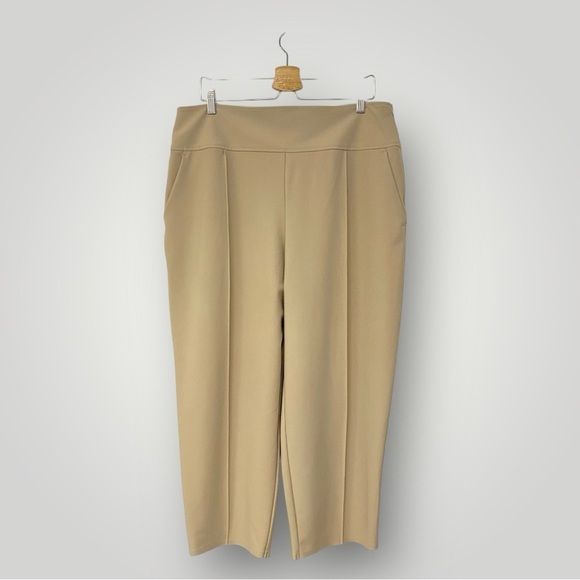 Athleta Stellar Wide Crop Size 16 Cream Tan #533534 - Picture 2 of 14
